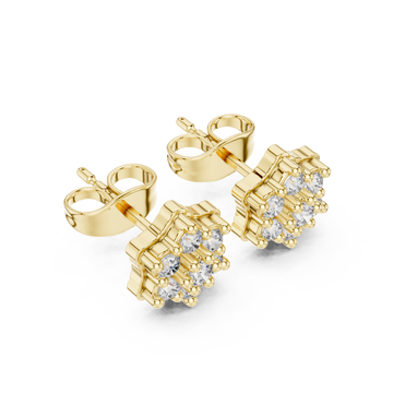 Gold Five word tester for earrings Right View