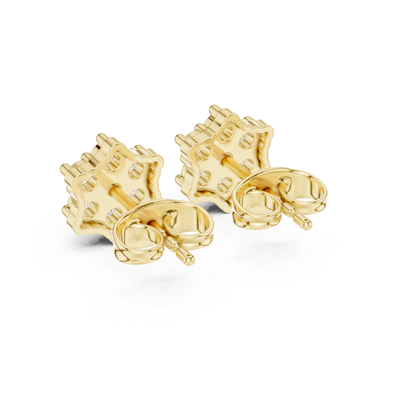  Gold Five word tester for earrings Side View