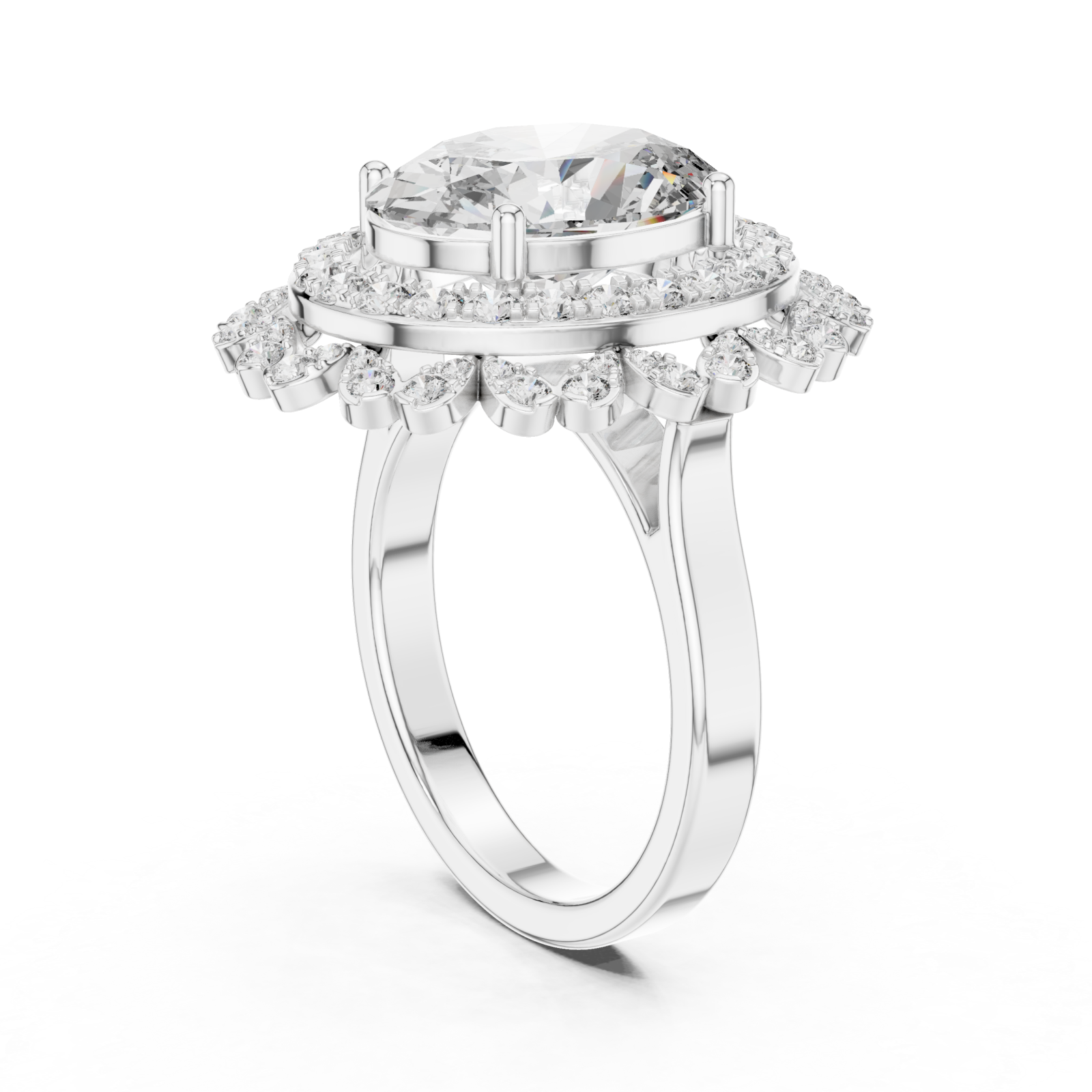  White Gold Twilight Aura Enchantress Ring Left View