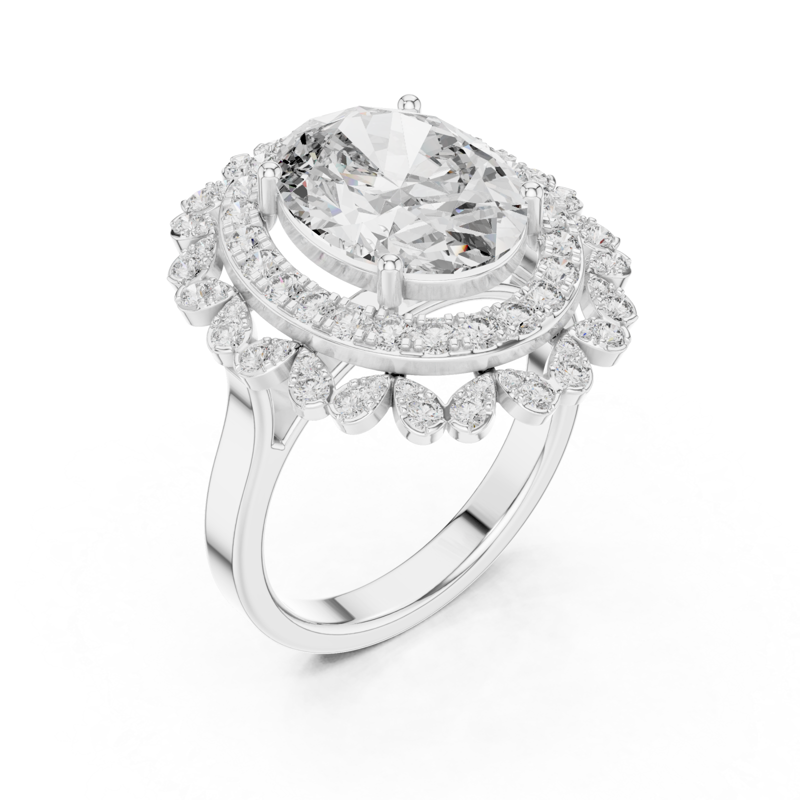  White Gold Twilight Aura Enchantress Ring Right View