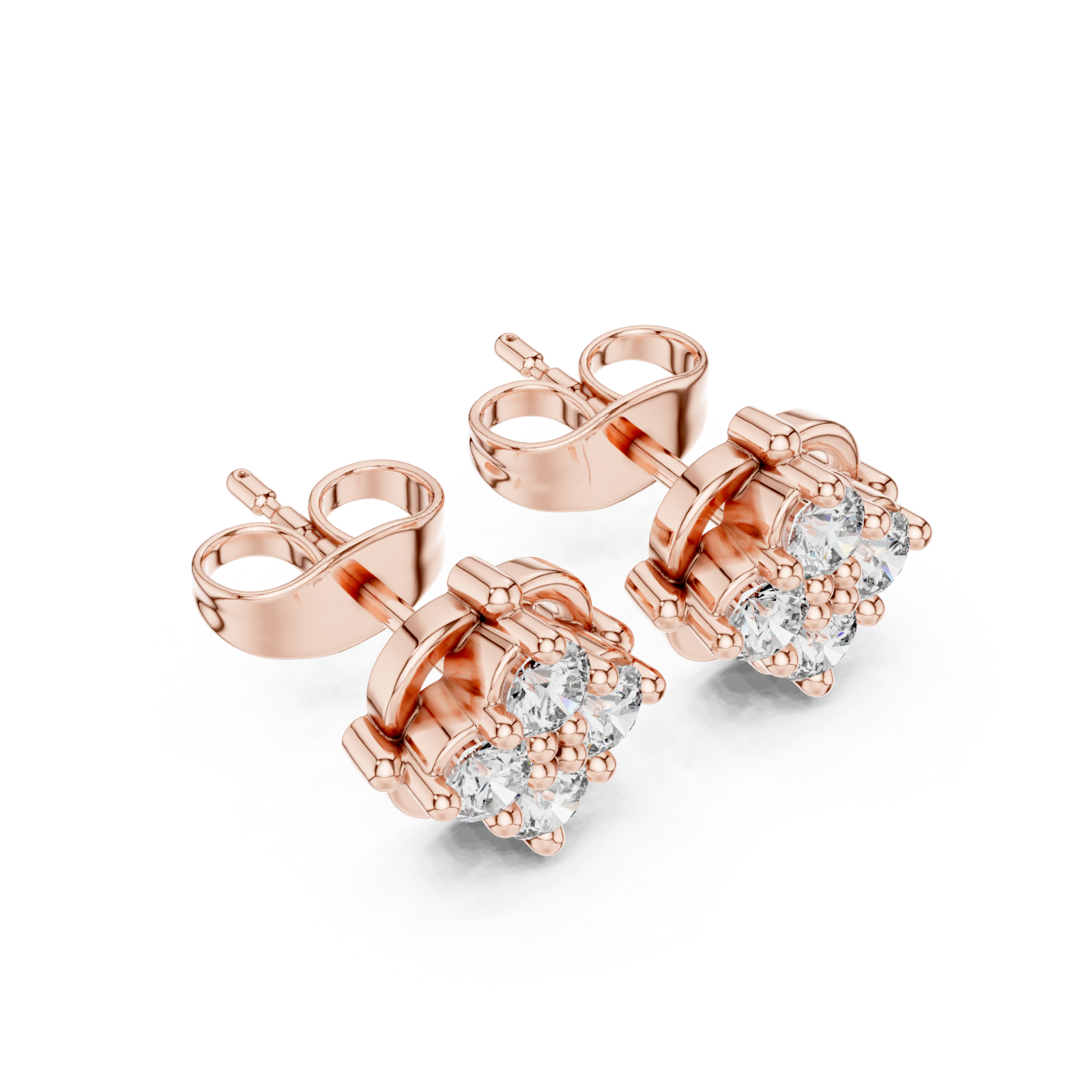  Rose Gold Twilight Glow Stud Earrings Right View