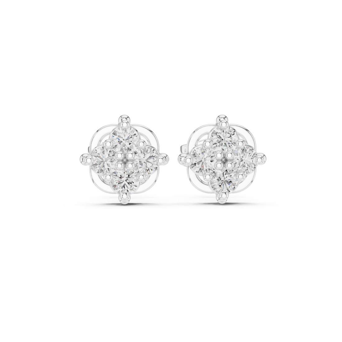  White Gold Twilight Glow Stud Earrings Right View