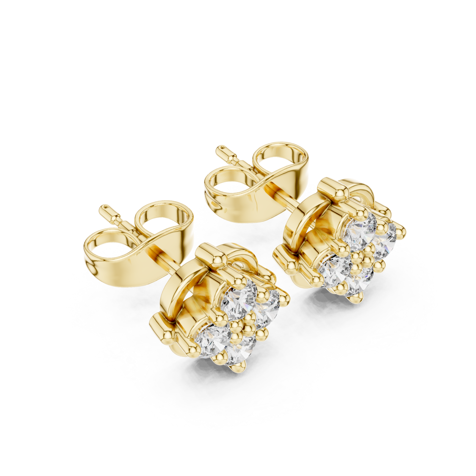 Gold Twilight Glow Stud Earrings Right View