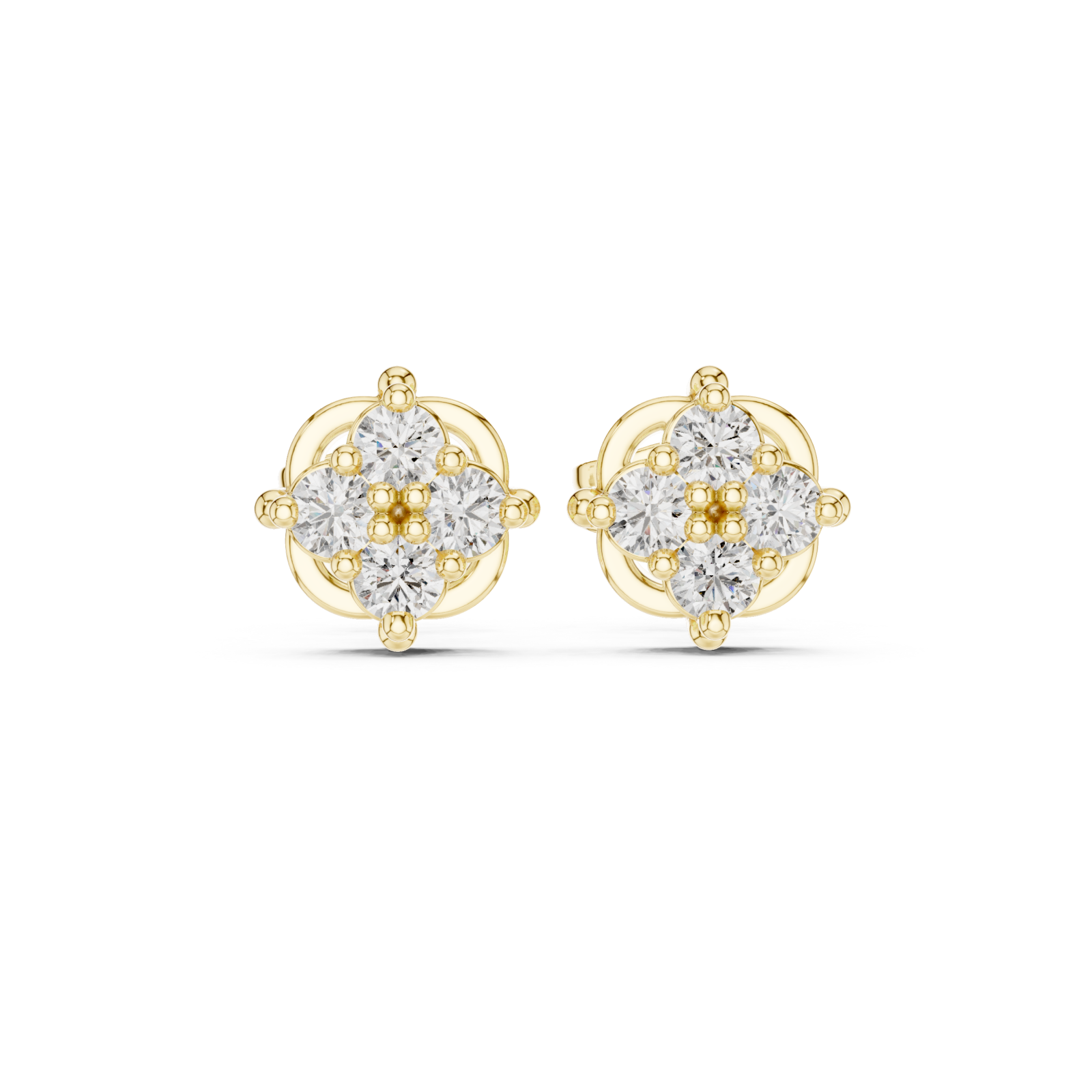  Gold Twilight Glow Stud Earrings Front View