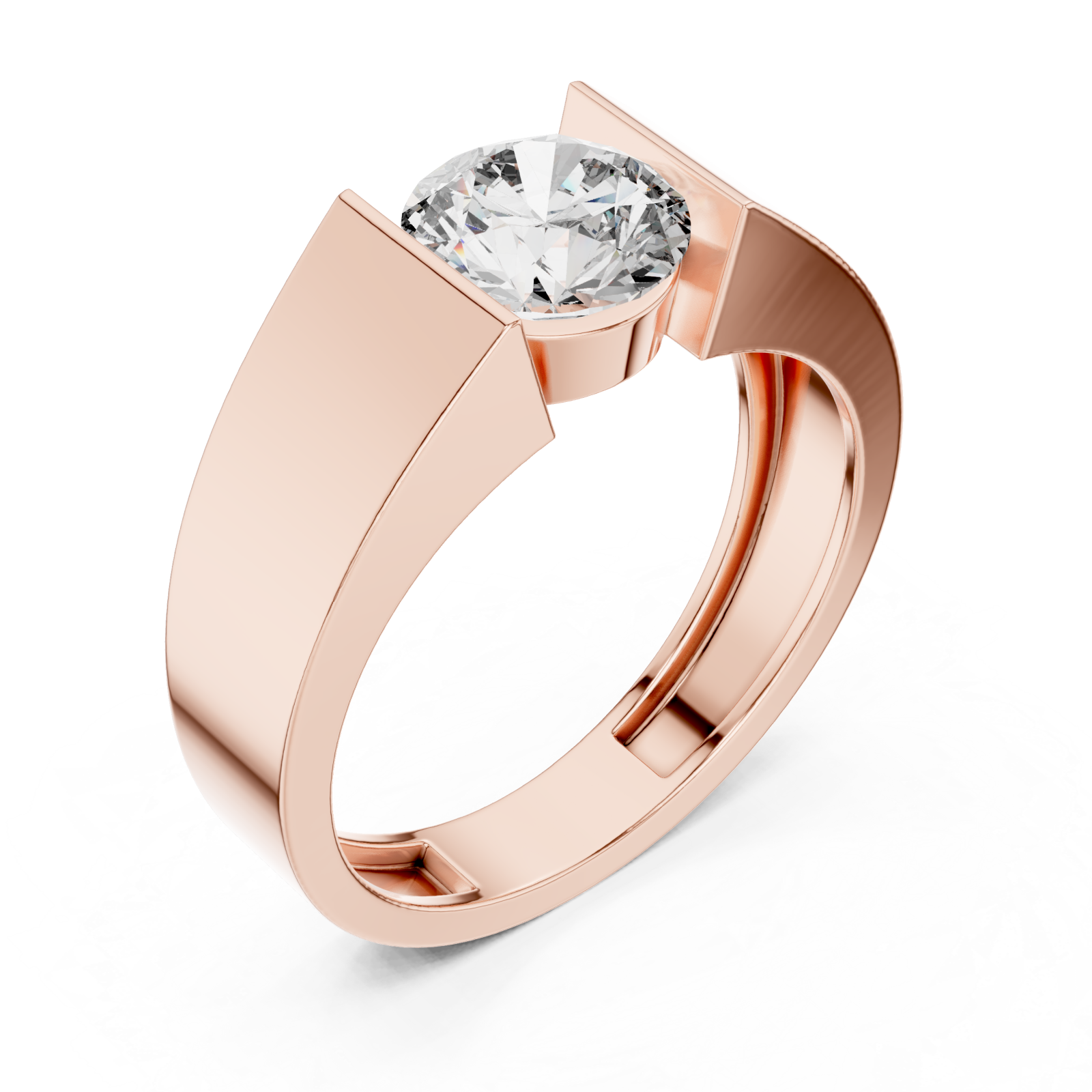  Rose Gold Lumina Axis Horizon Signature Ring Right View