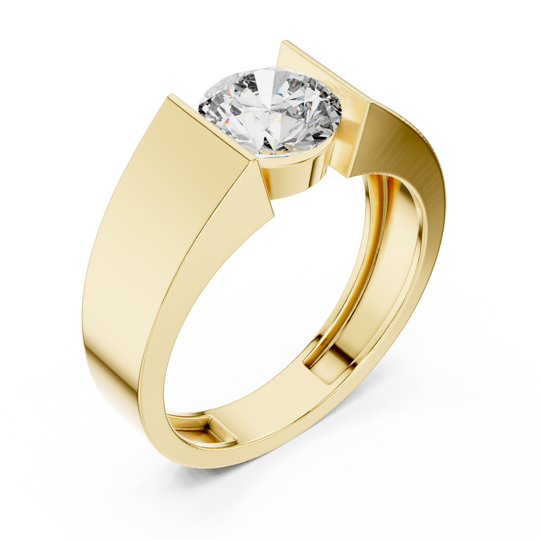 Gold Lumina Axis Horizon Signature Ring Right View