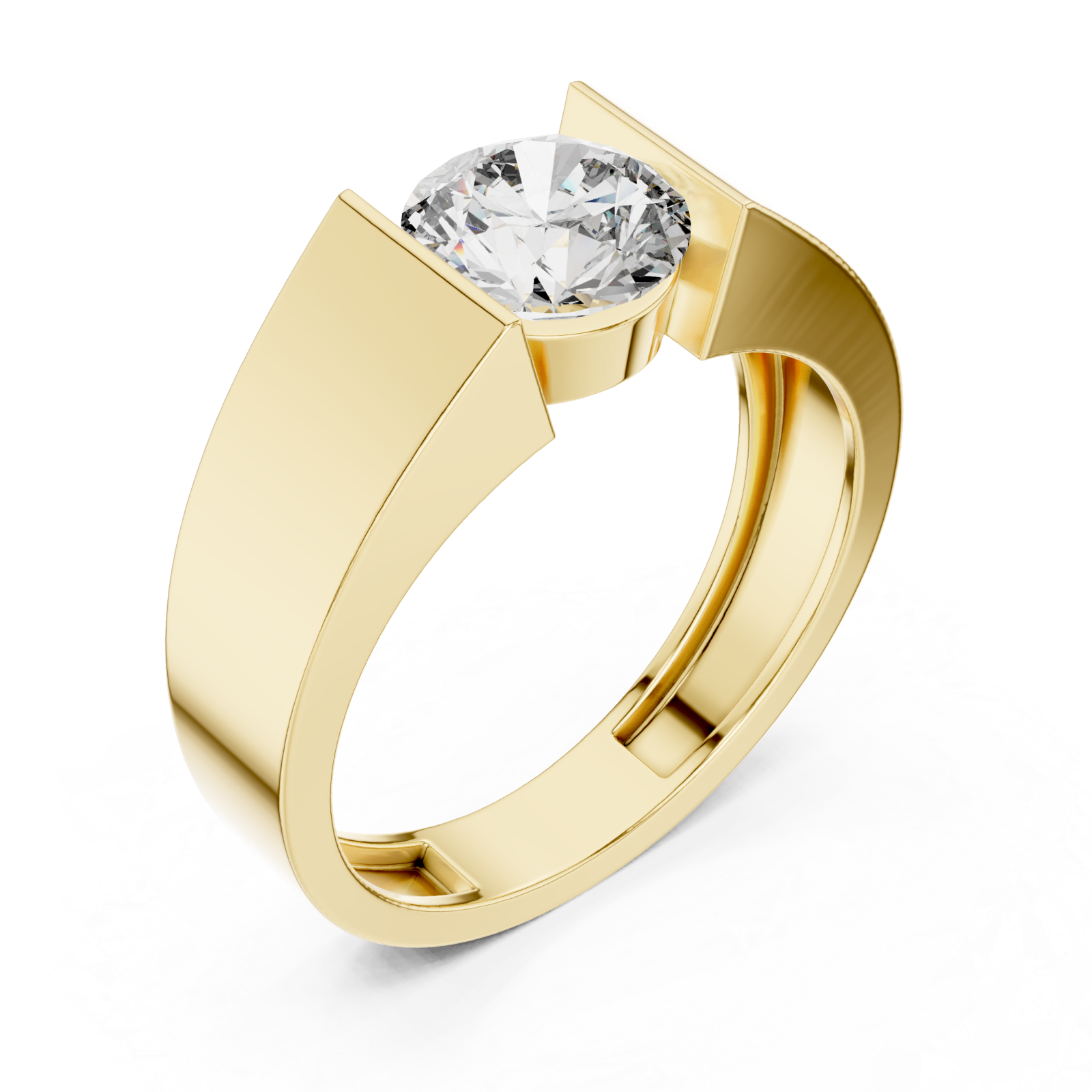 Gold Lumina Axis Horizon Signature Ring Right View