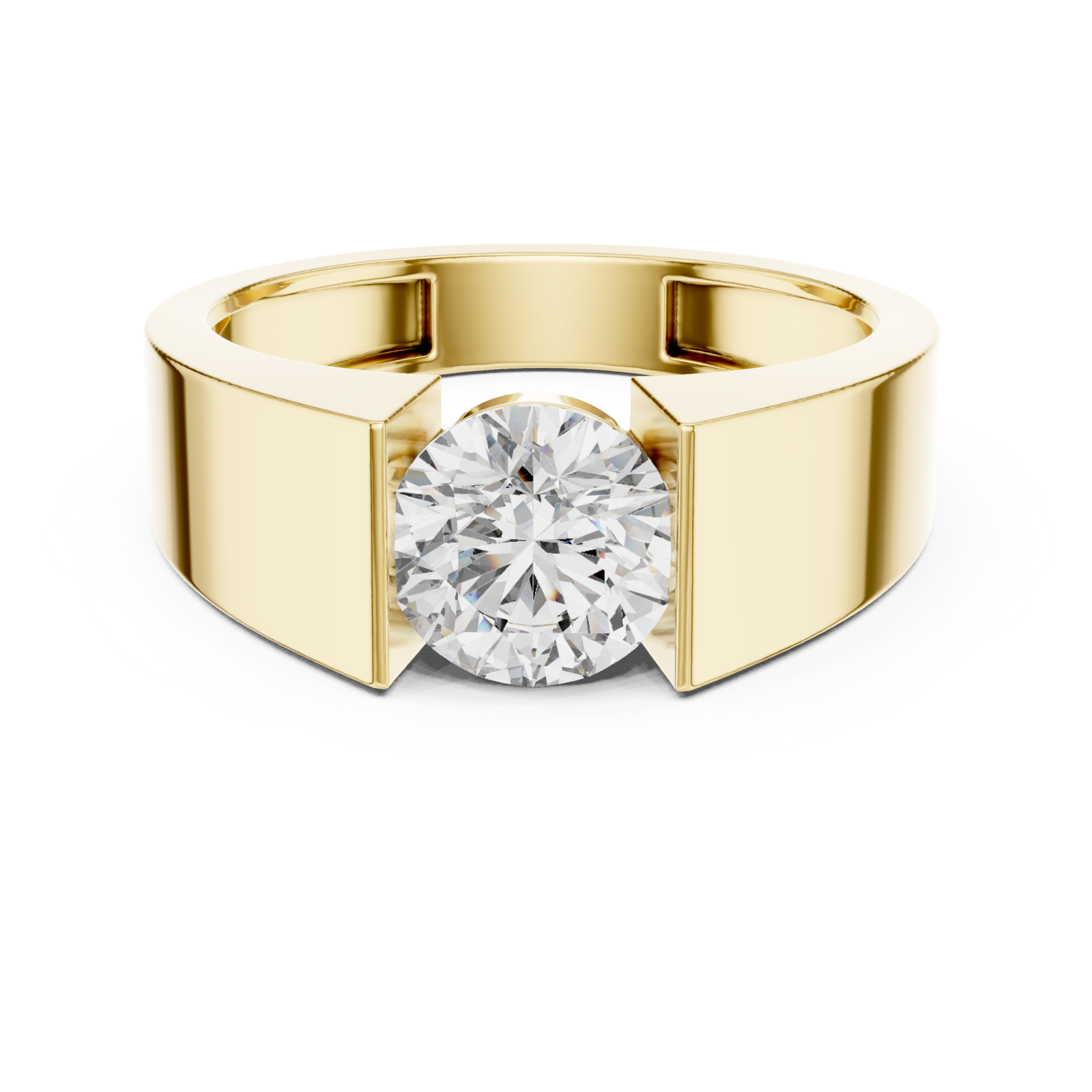  Gold Lumina Axis Horizon Signature Ring Front View