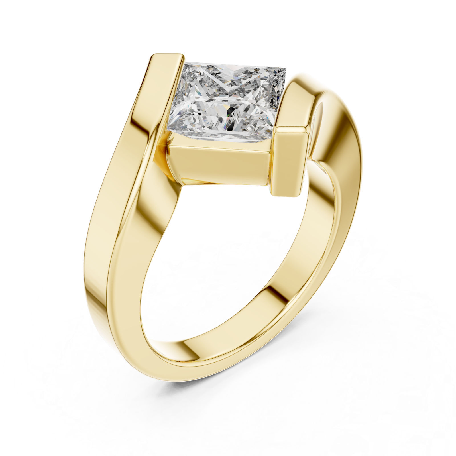 Gold Sleek Artistry Unity Signature Band Ring Right View