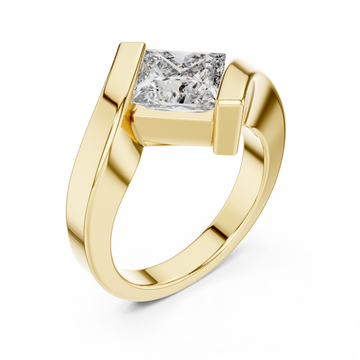 Gold Sleek Artistry Unity Signature Band Ring Right View