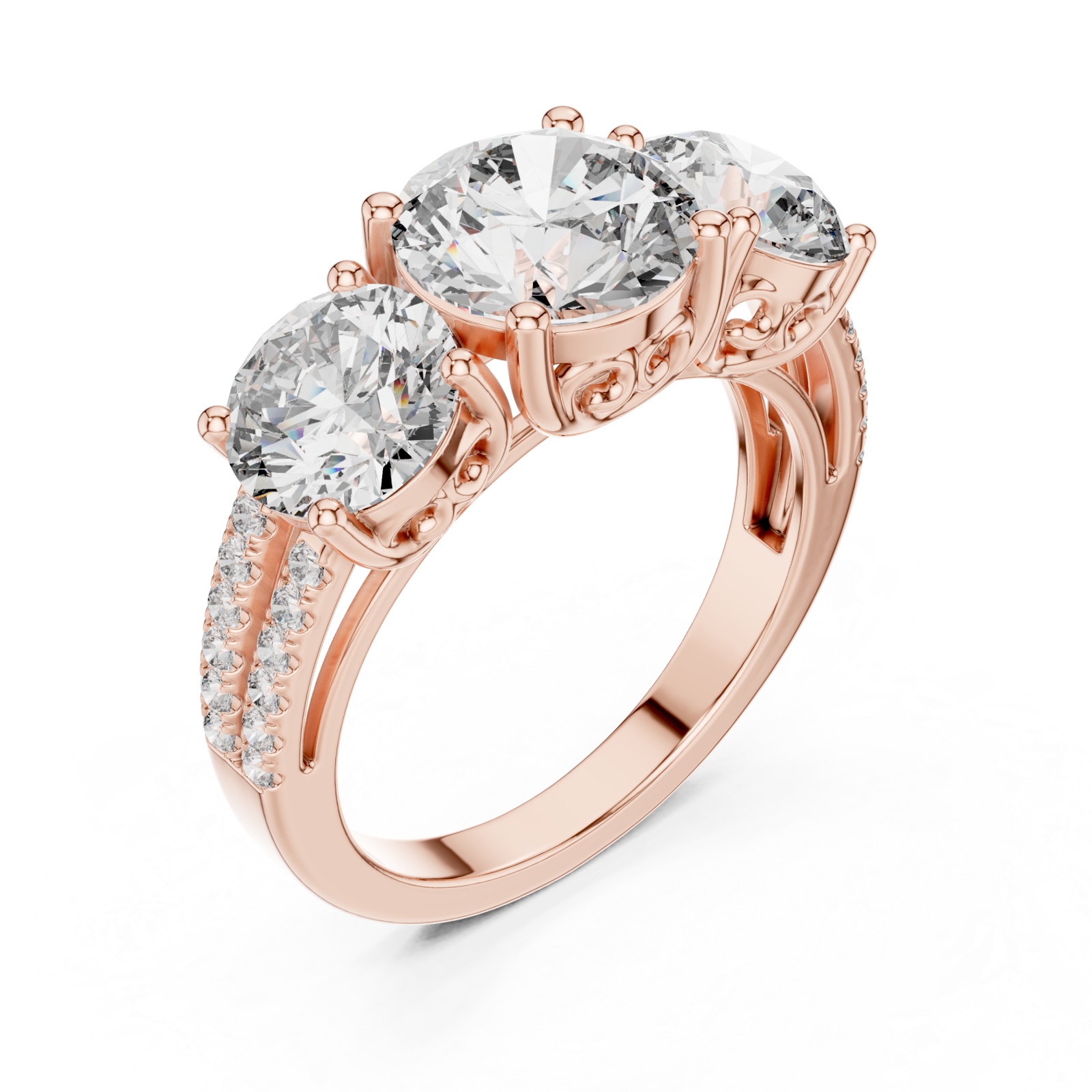  Rose Gold Eclipsed Dream Eternal Bond Anniversary Ring Right View