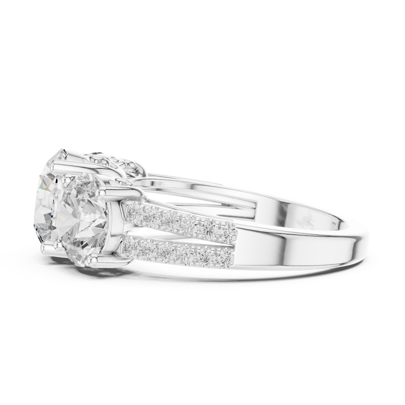  White Gold Eclipsed Dream Eternal Bond Anniversary Ring Side View