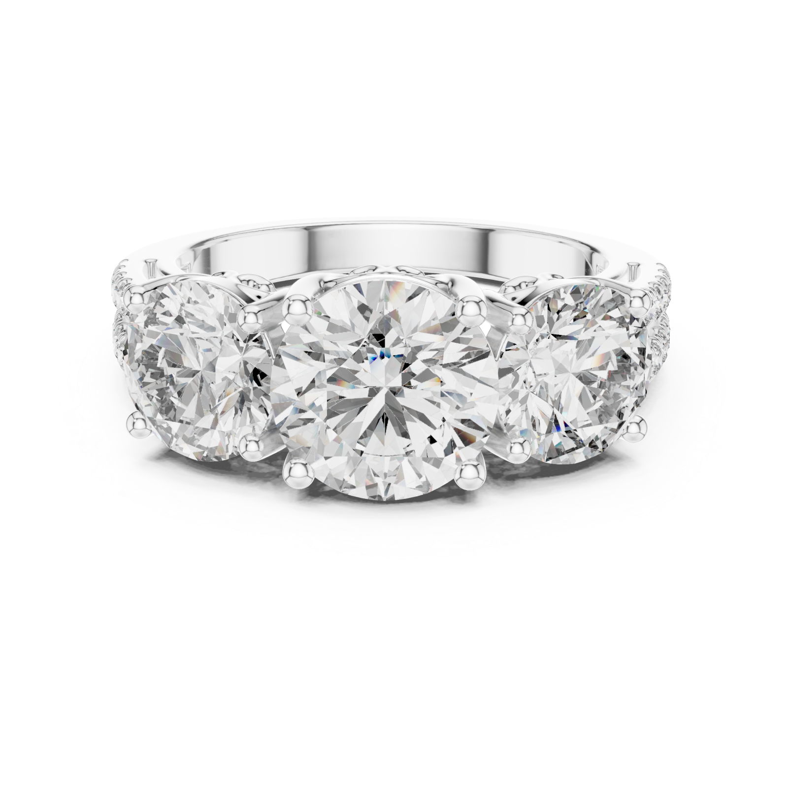  White Gold Eclipsed Dream Eternal Bond Anniversary Ring Front View