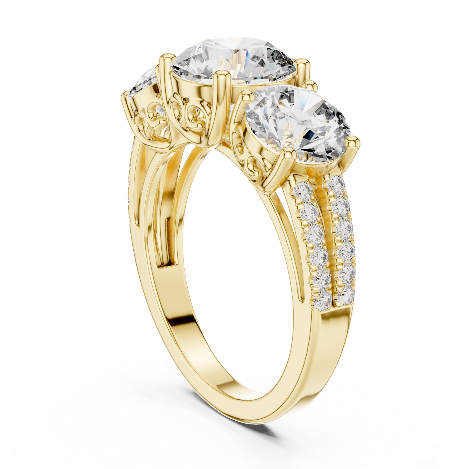  Gold Eclipsed Dream Eternal Bond Anniversary Ring Left View