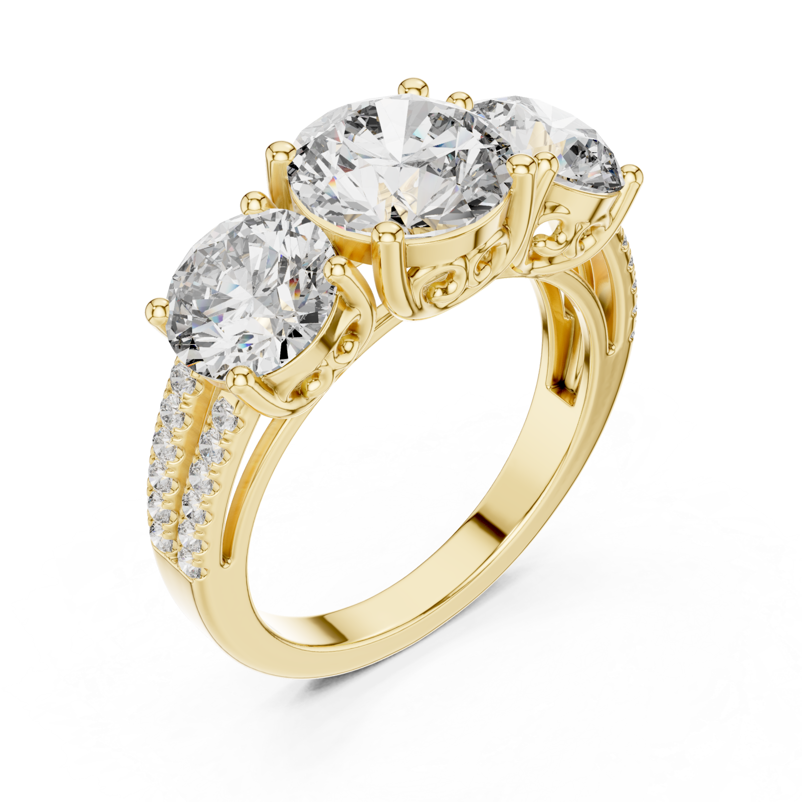 Gold Eclipsed Dream Eternal Bond Anniversary Ring Right View
