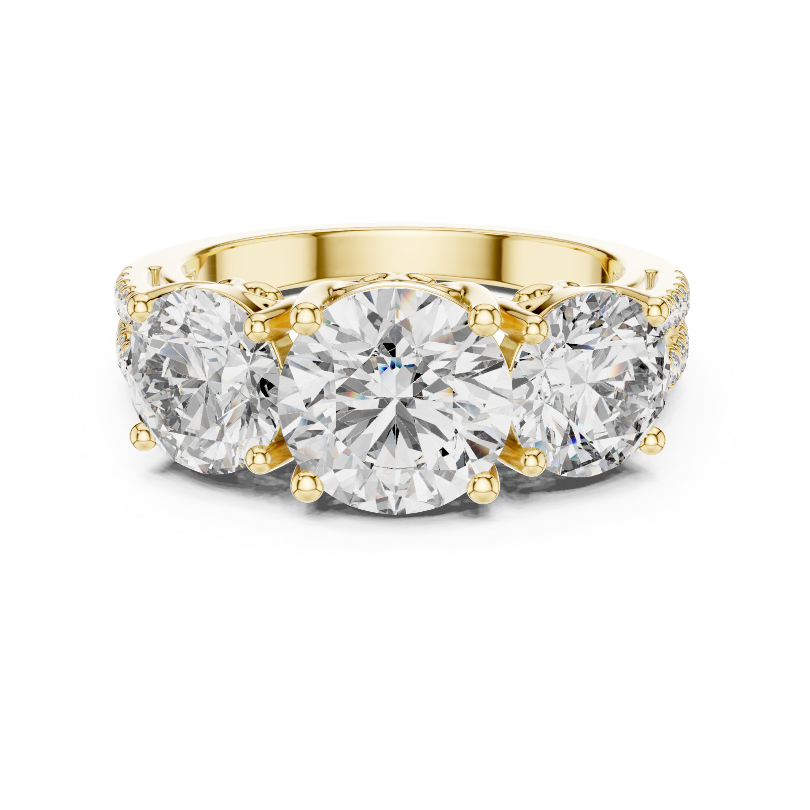  Gold Eclipsed Dream Eternal Bond Anniversary Ring Front View