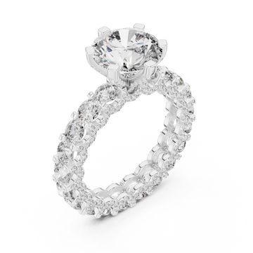  White Gold Opulent Cascade Crown Ring Right View