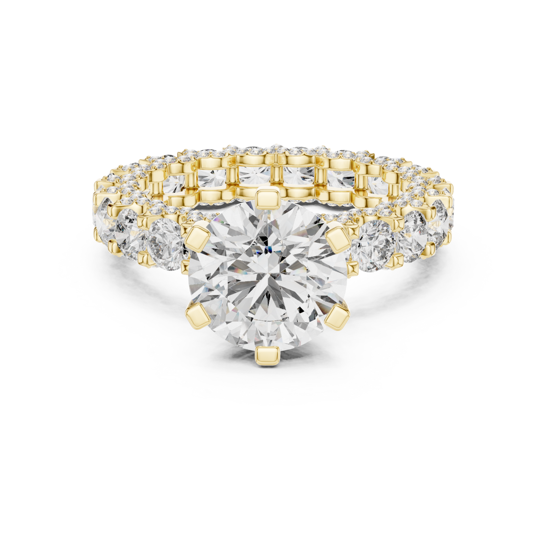 Gold Opulent Cascade Crown Ring Right View