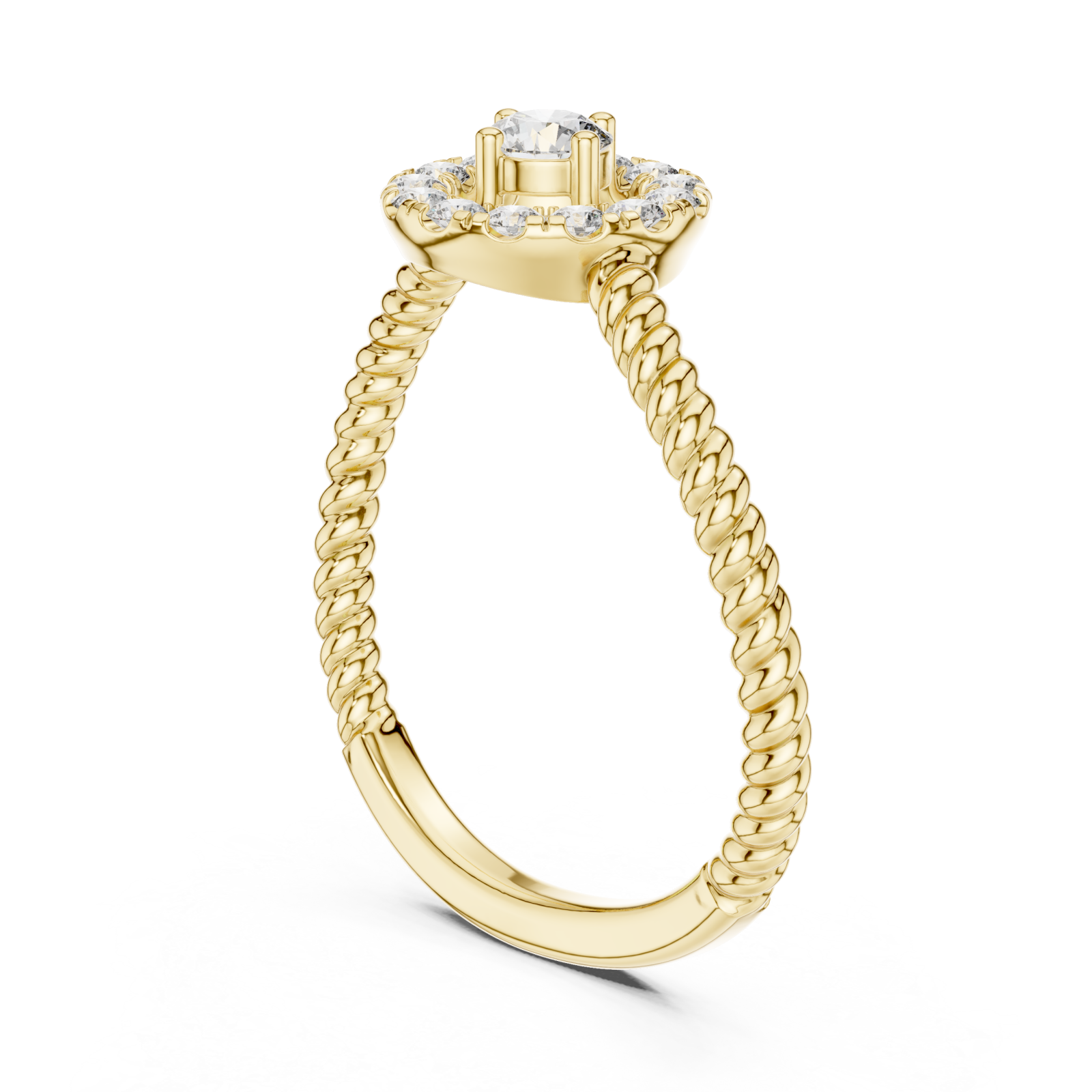  Gold Celestial Radiance Petite Statement Ring Left View