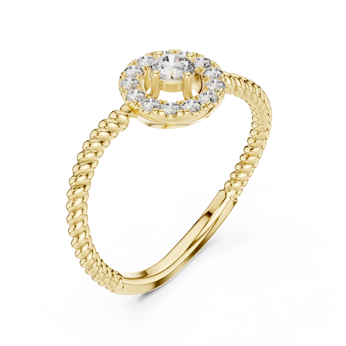 Gold Celestial Radiance Petite Statement Ring Right View