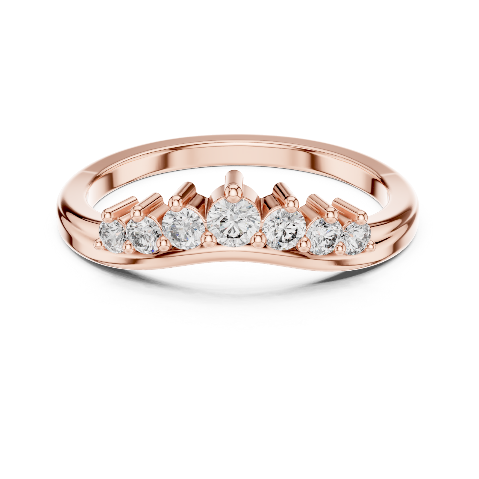  Rose Gold Twilight Crest Silhouette Band Front View