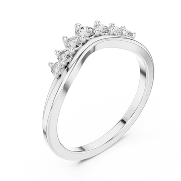  White Gold Twilight Crest Silhouette Band Right View