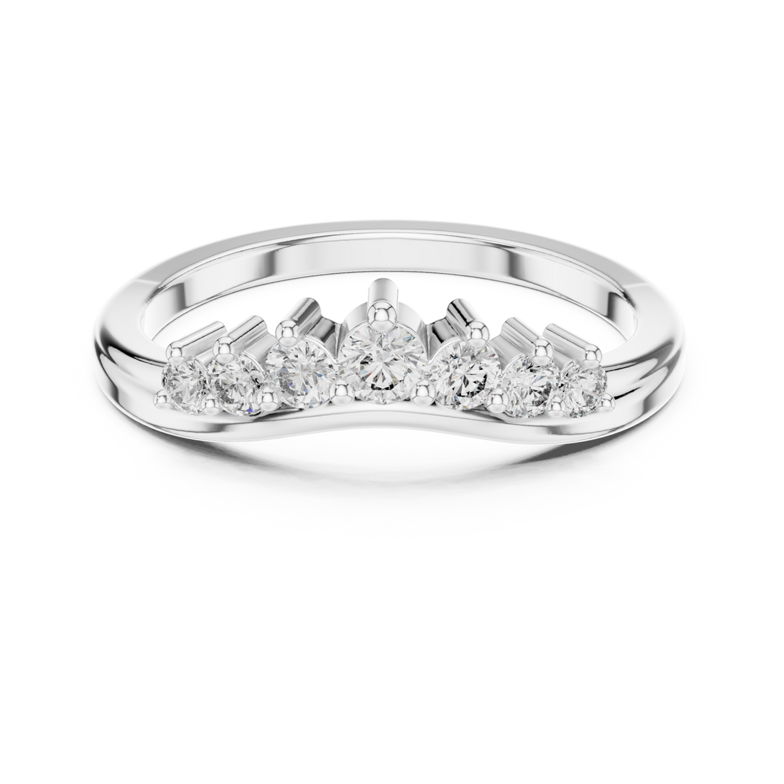  White Gold Twilight Crest Silhouette Band Right View