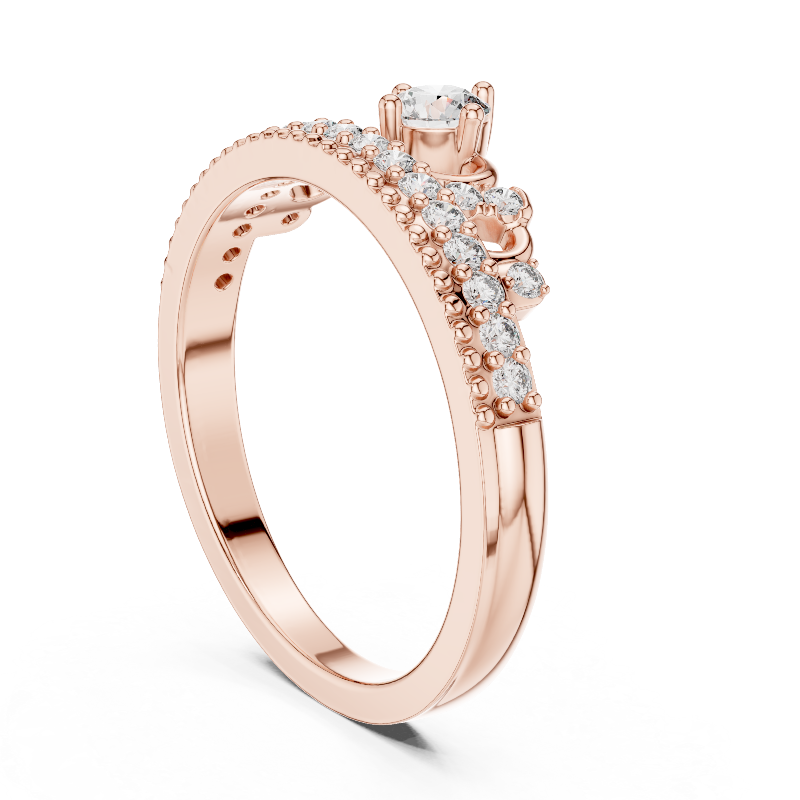  Rose Gold Enchanting Cascade Dream Ring Left View