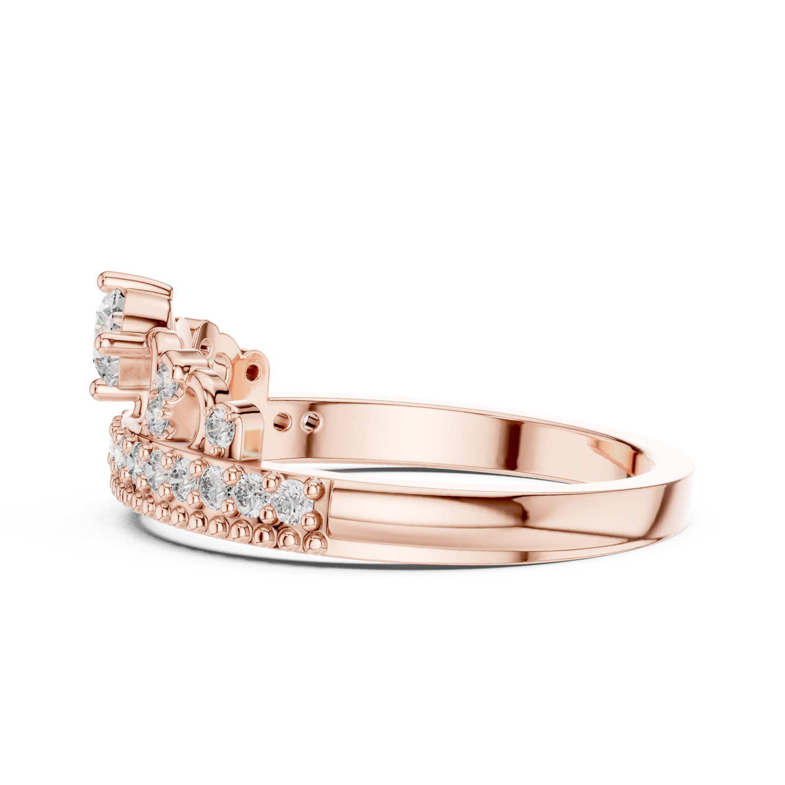  Rose Gold Enchanting Cascade Dream Ring Side View