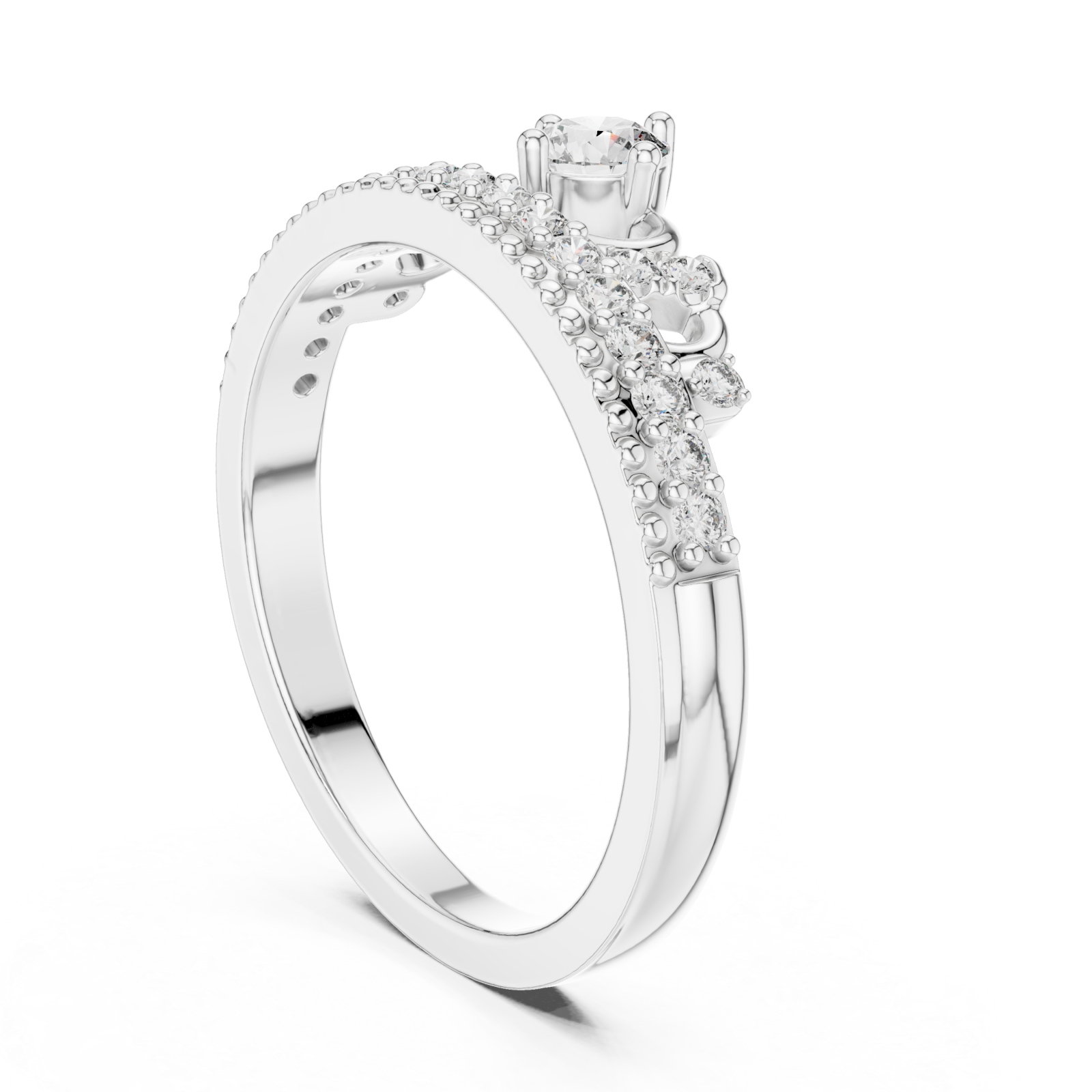  White Gold Enchanting Cascade Dream Ring Left View