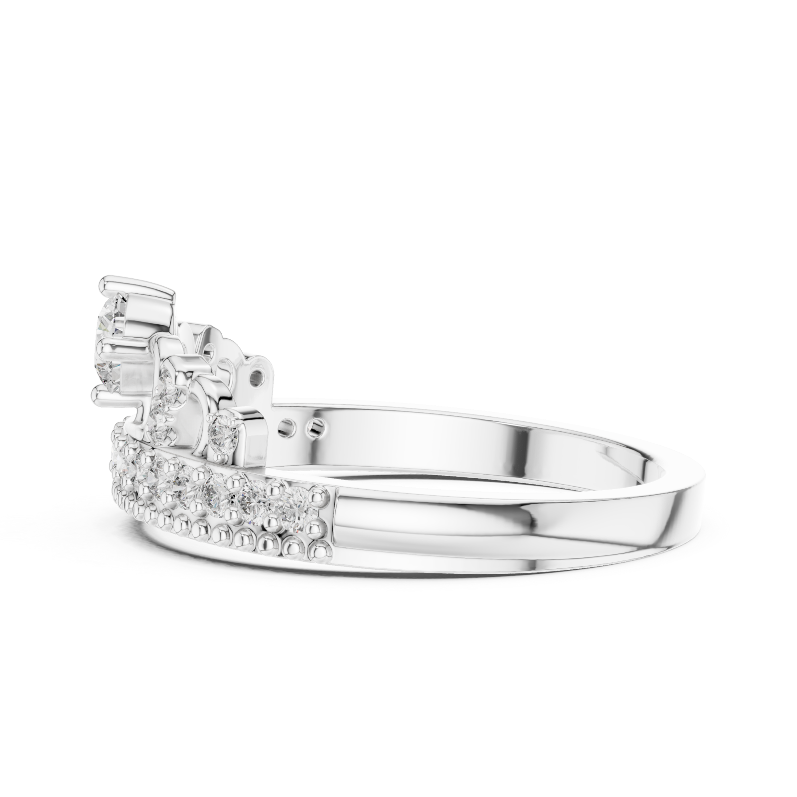  White Gold Enchanting Cascade Dream Ring Side View