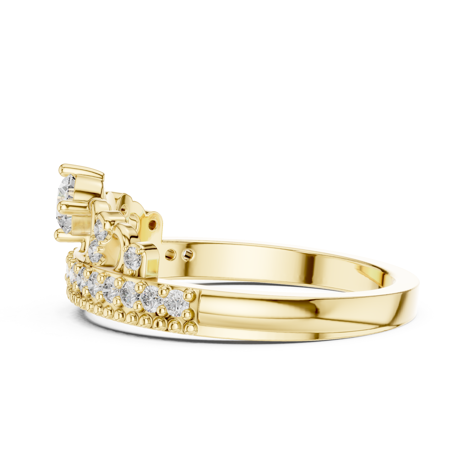  Gold Enchanting Cascade Dream Ring Side View
