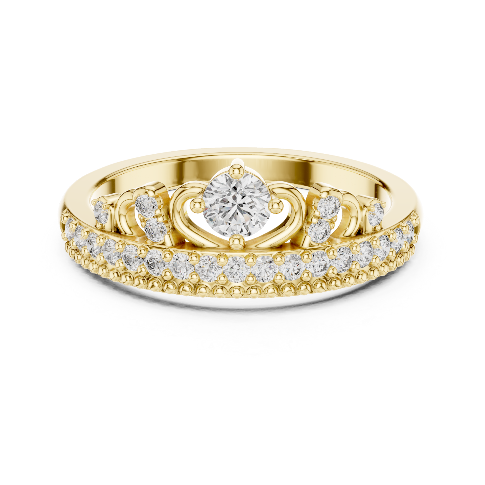  Gold Enchanting Cascade Dream Ring Front View