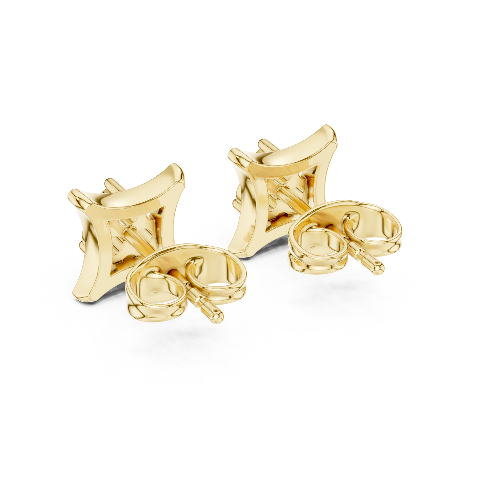  Gold Petal Embrace Earrings Side View