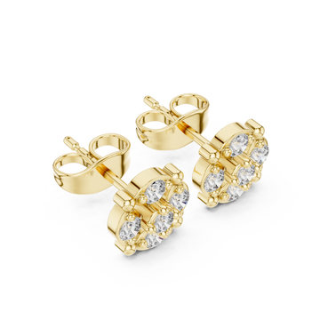 Gold Luminous Harmony Petite Stud Earrings Right View