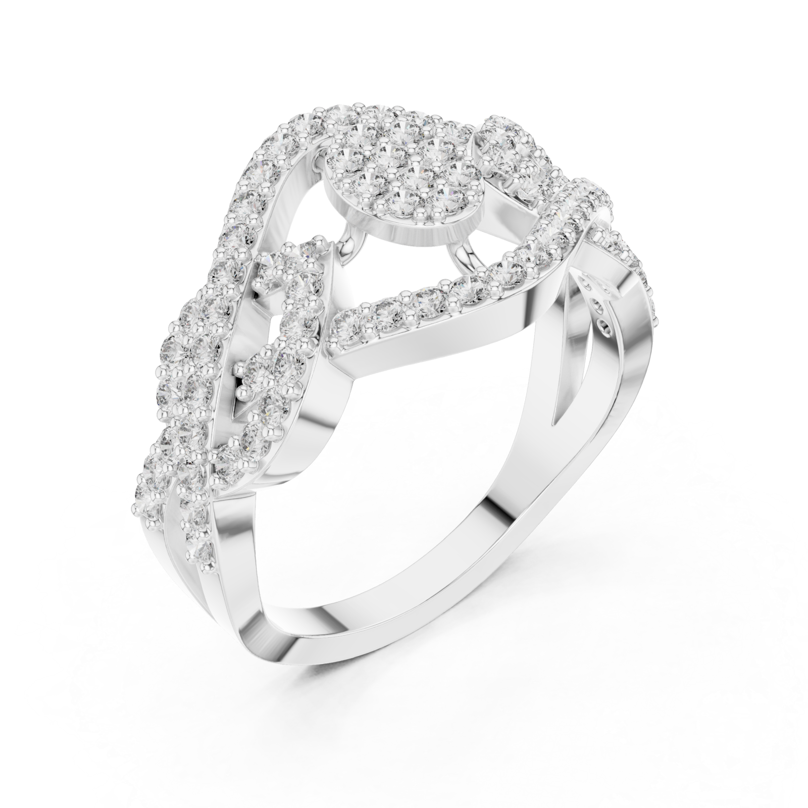  White Gold Radiant Embrace Artistry Fashion Ring Right View