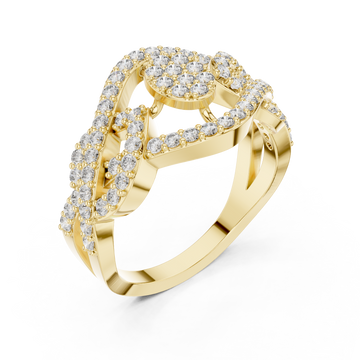 Gold Radiant Embrace Artistry Fashion Ring Right View