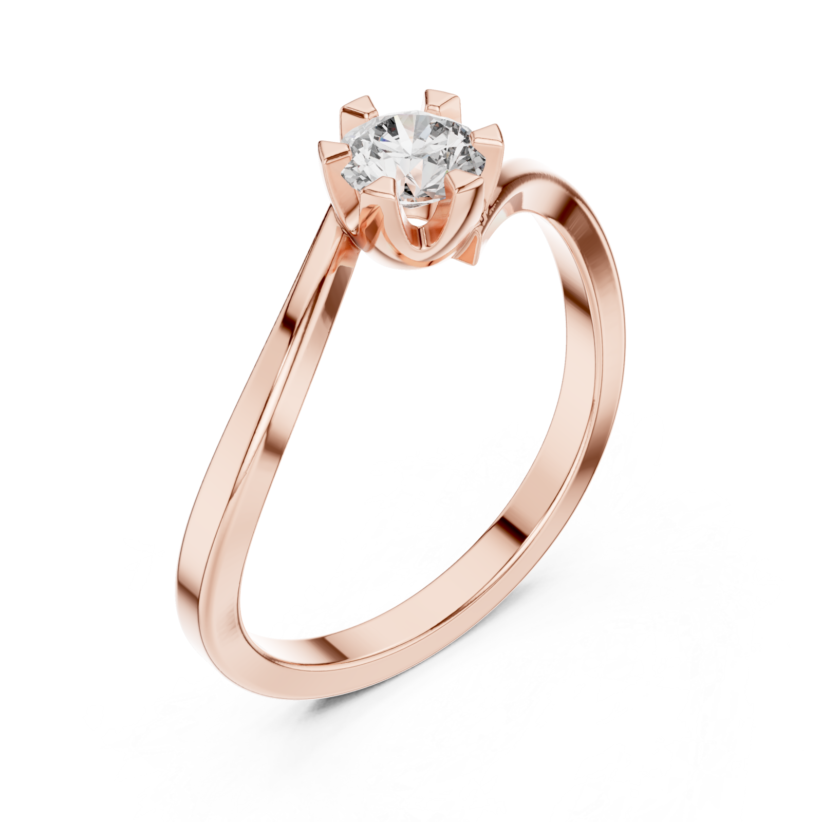  Rose Gold Celestial Point Harmony Ring Right View