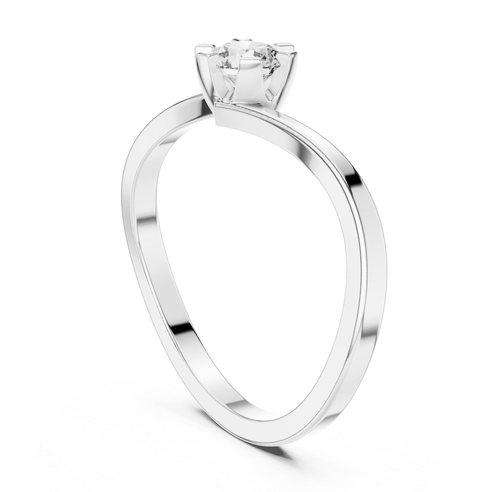  White Gold Celestial Point Harmony Ring Left View