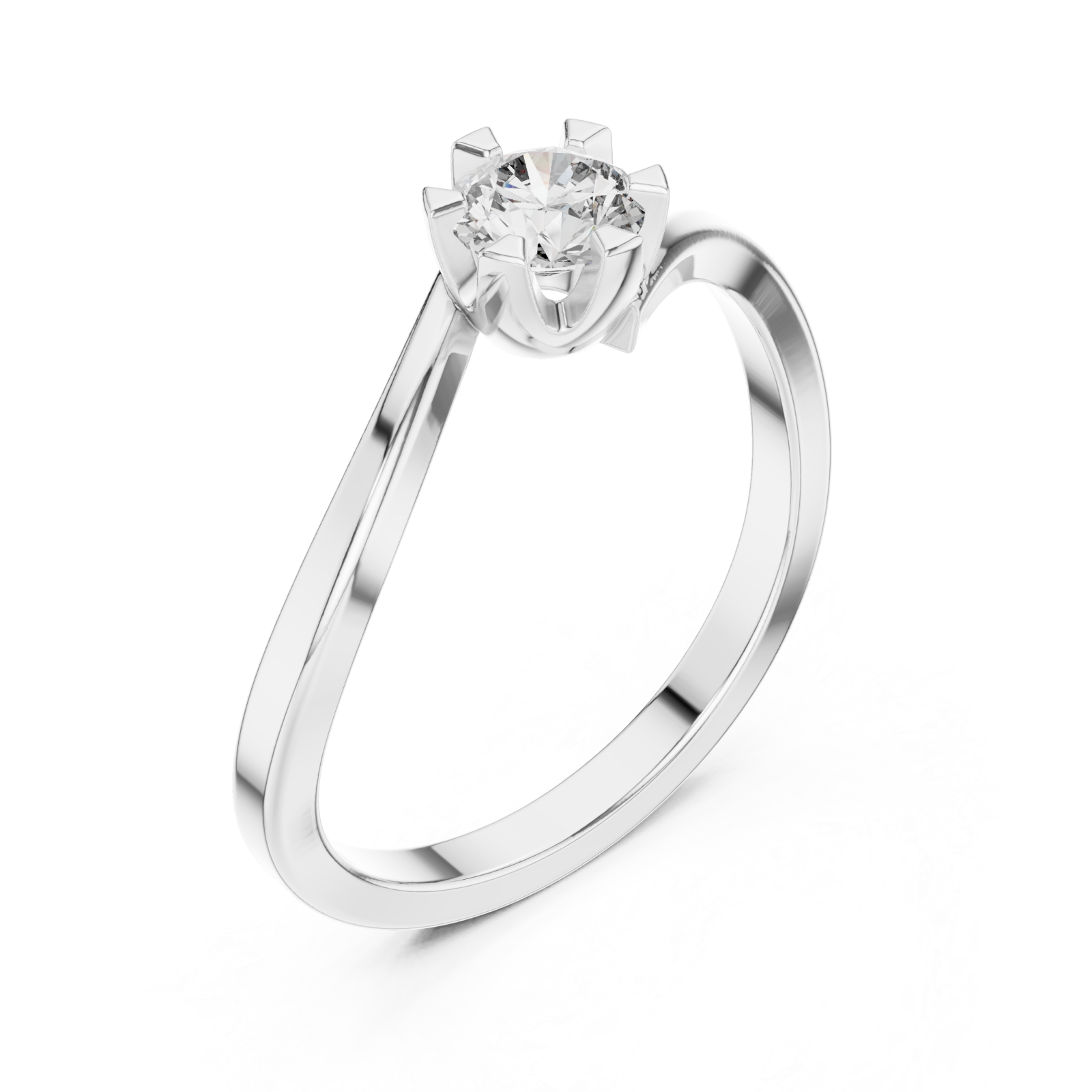  White Gold Celestial Point Harmony Ring Right View