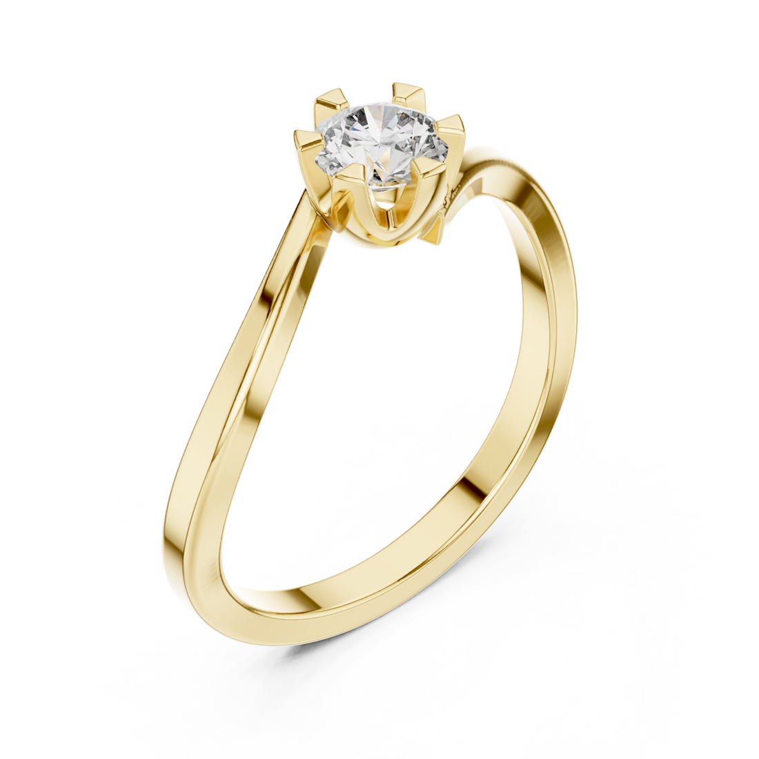 Gold Celestial Point Harmony Ring Right View