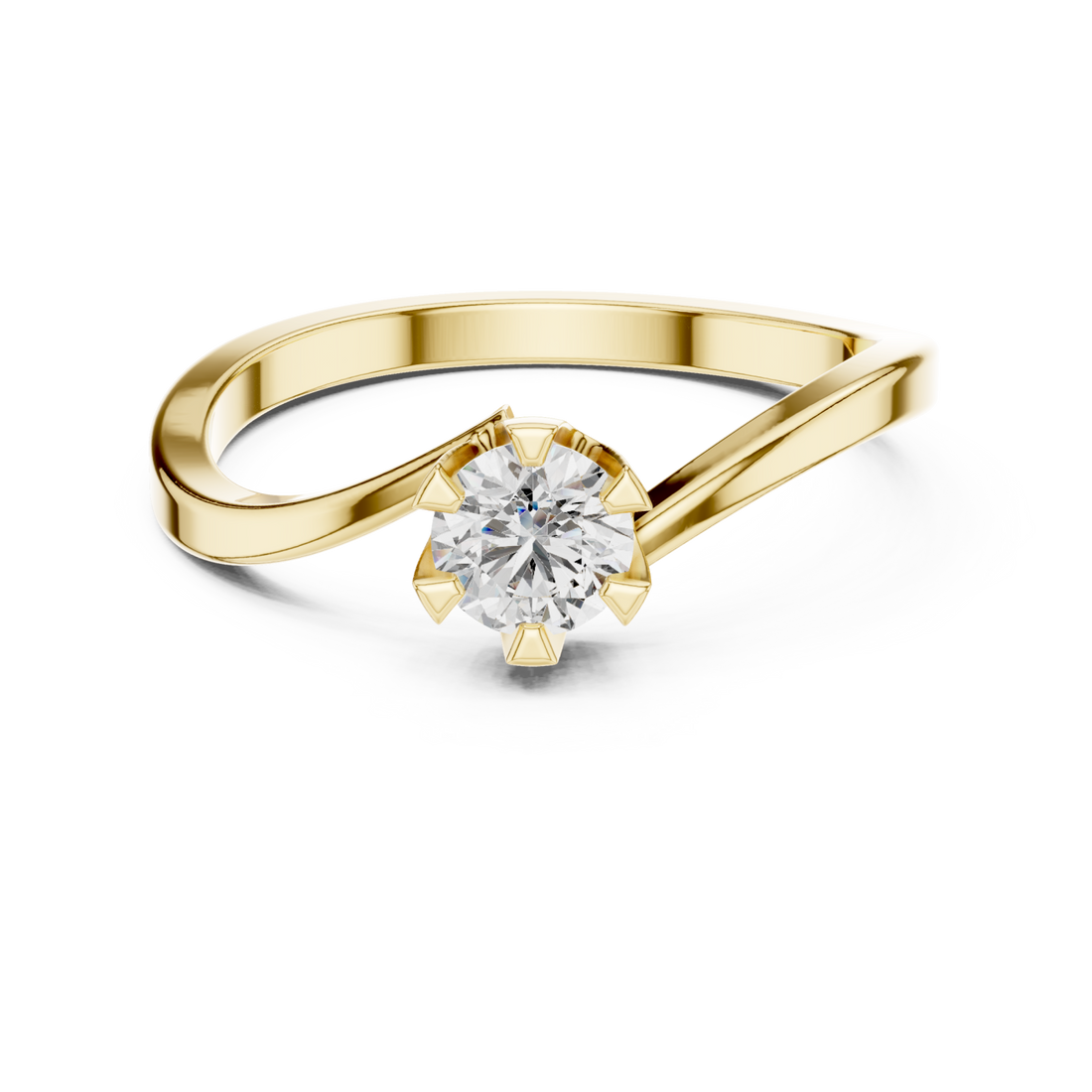 Gold Celestial Point Harmony Ring Right View