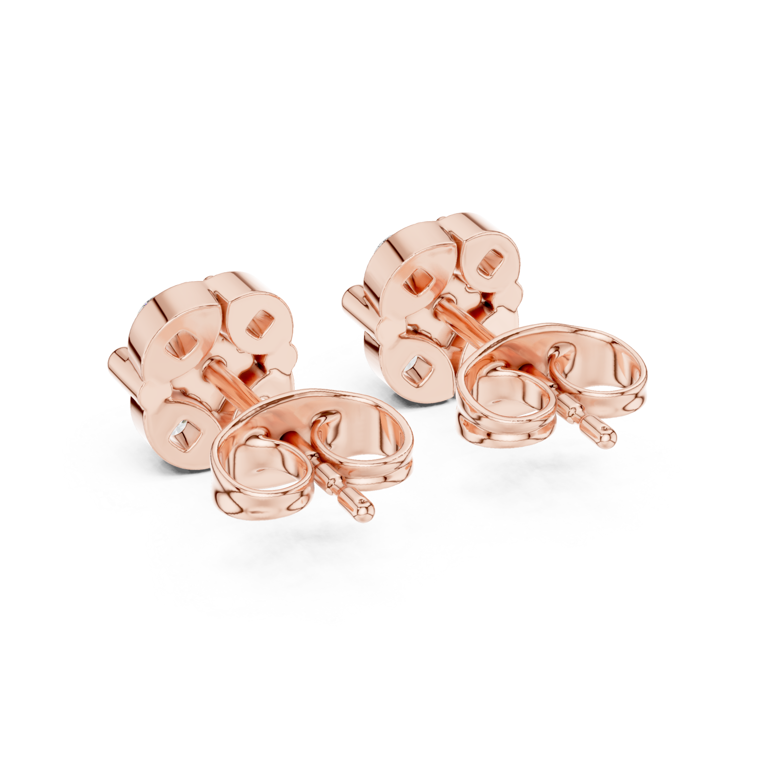  Rose Gold Radiant Cluster Elegance Earrings Side View