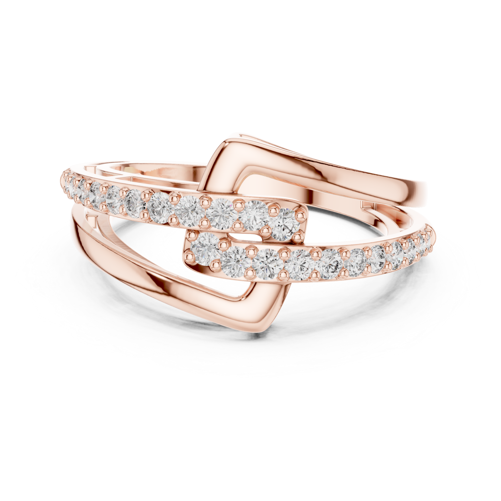  Rose Gold Twilight Motion Luxe Statement Band Front View