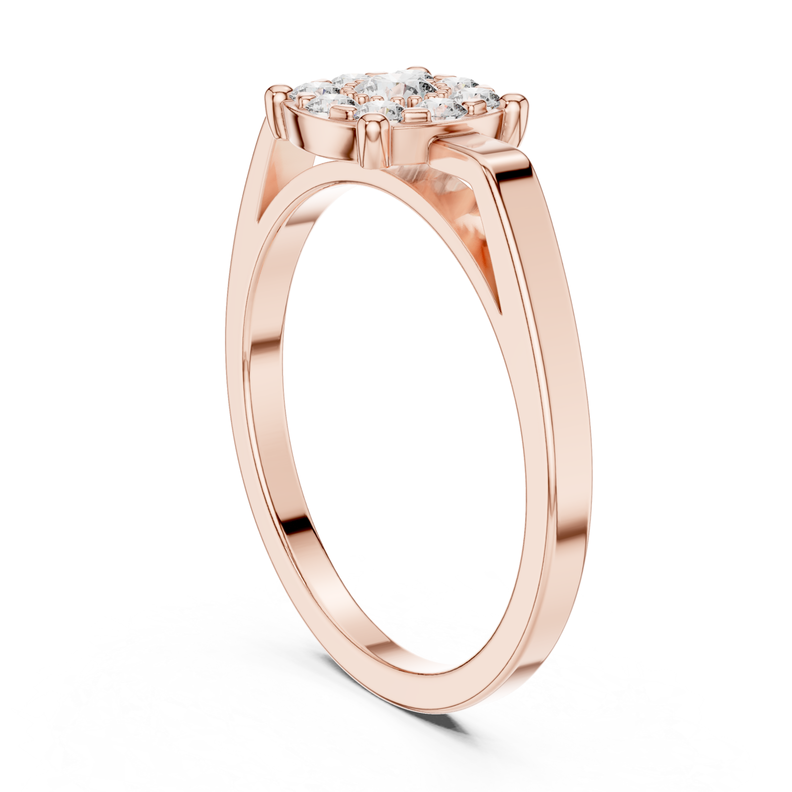  Rose Gold Luminous Infinity Cluster Artistry Ring Left View