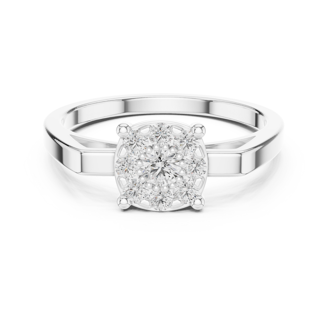  White Gold Luminous Infinity Cluster Artistry Ring Right View