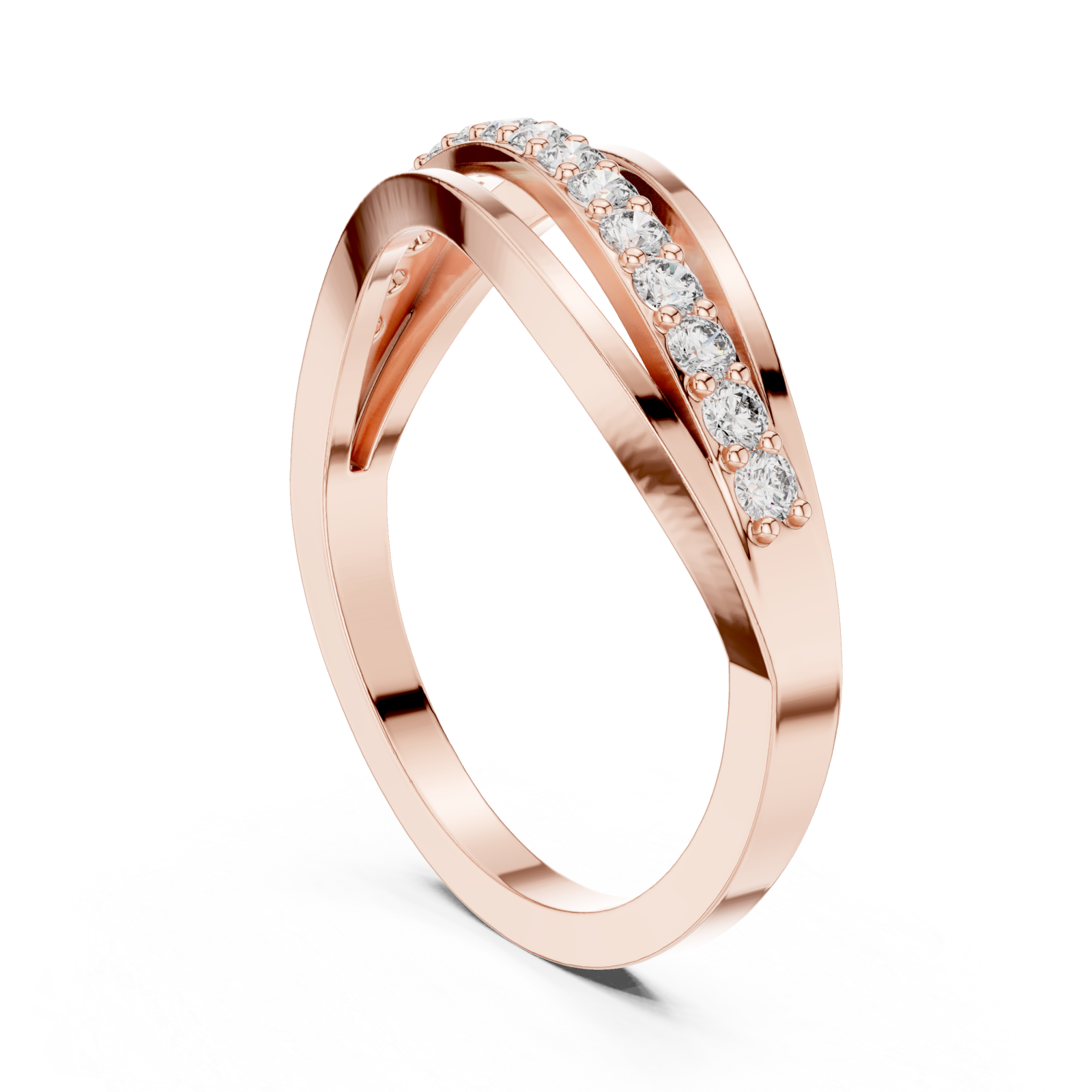  Rose Gold Luminous Unity Loop Ring Left View