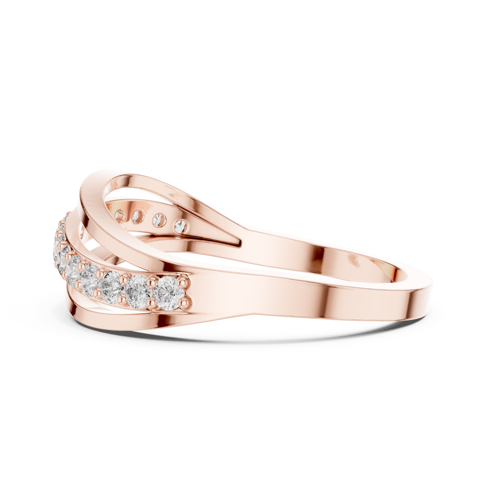  Rose Gold Luminous Unity Loop Ring Side View