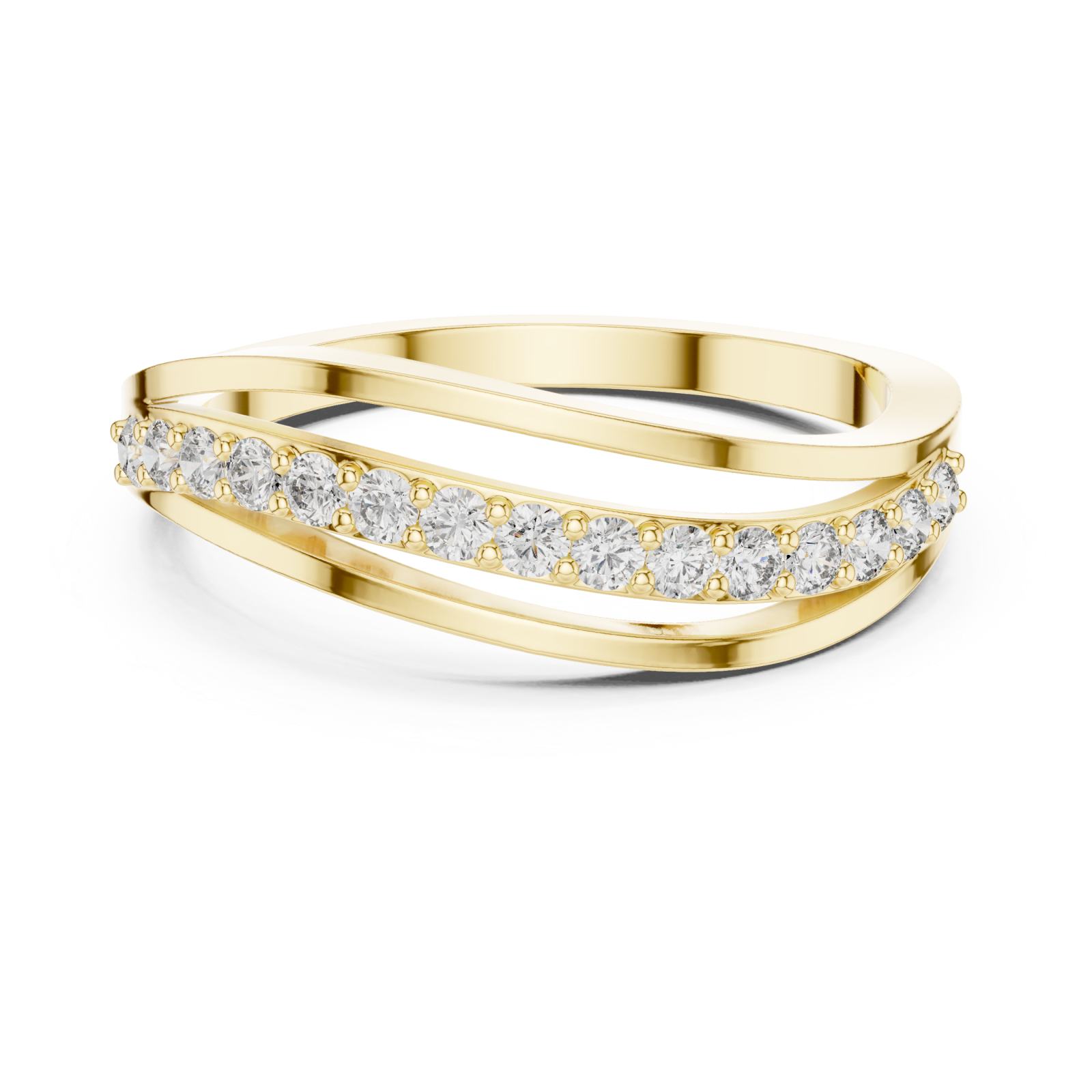 Gold Luminous Unity Loop Ring Front View
