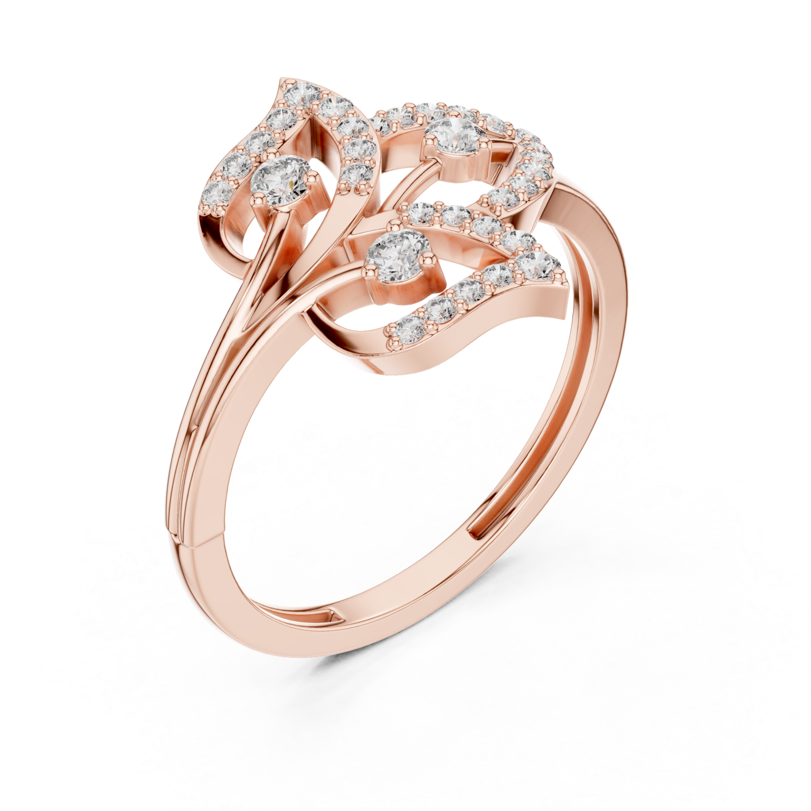  Rose Gold Whispering Willow Filigree Ring Right View